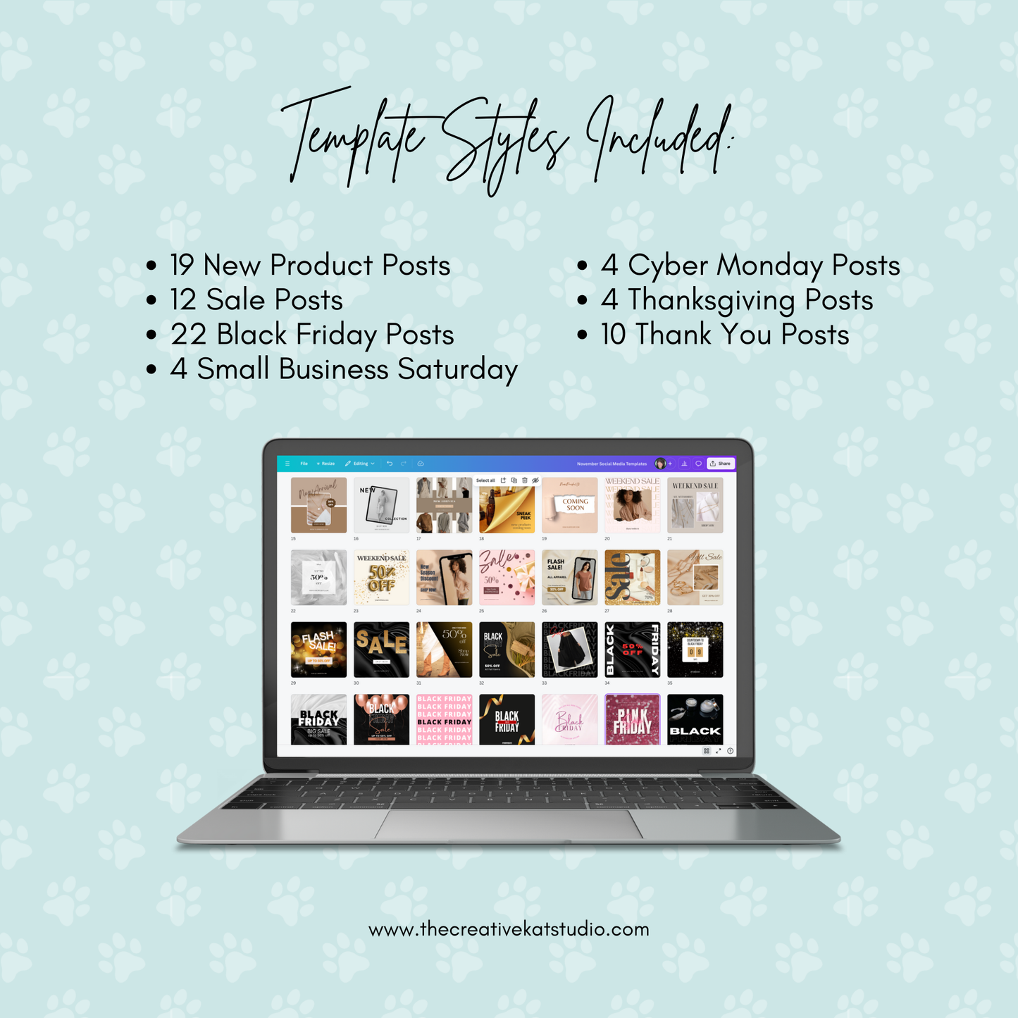 75 Done-For-You November Social Media Templates