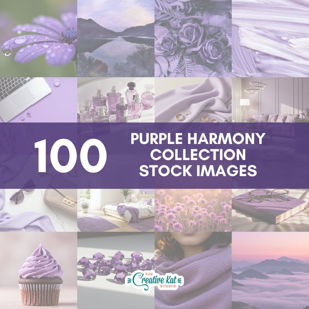 100 Purple Harmony Collection Stock Images