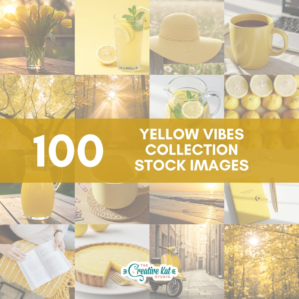 100 Yellow Vibes Collection Stock Images