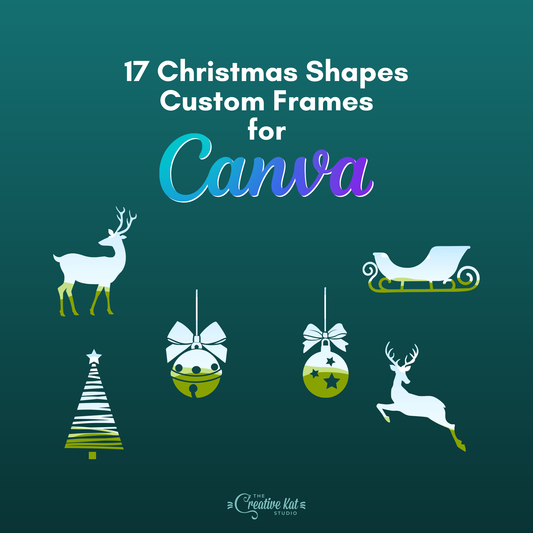 Christmas Shapes Custom Frames For Canva (Set 4)