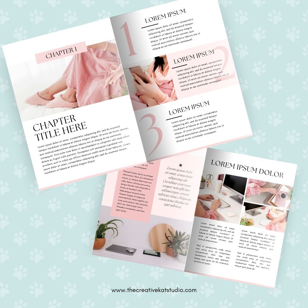 Blush Pink eBook Template – 64 Editable Canva Pages