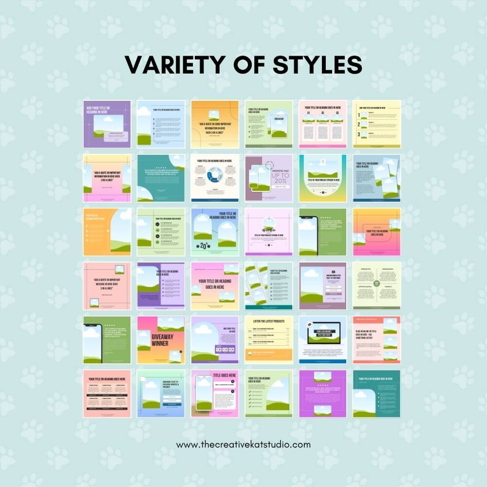 52 Pastel Social Media Templates