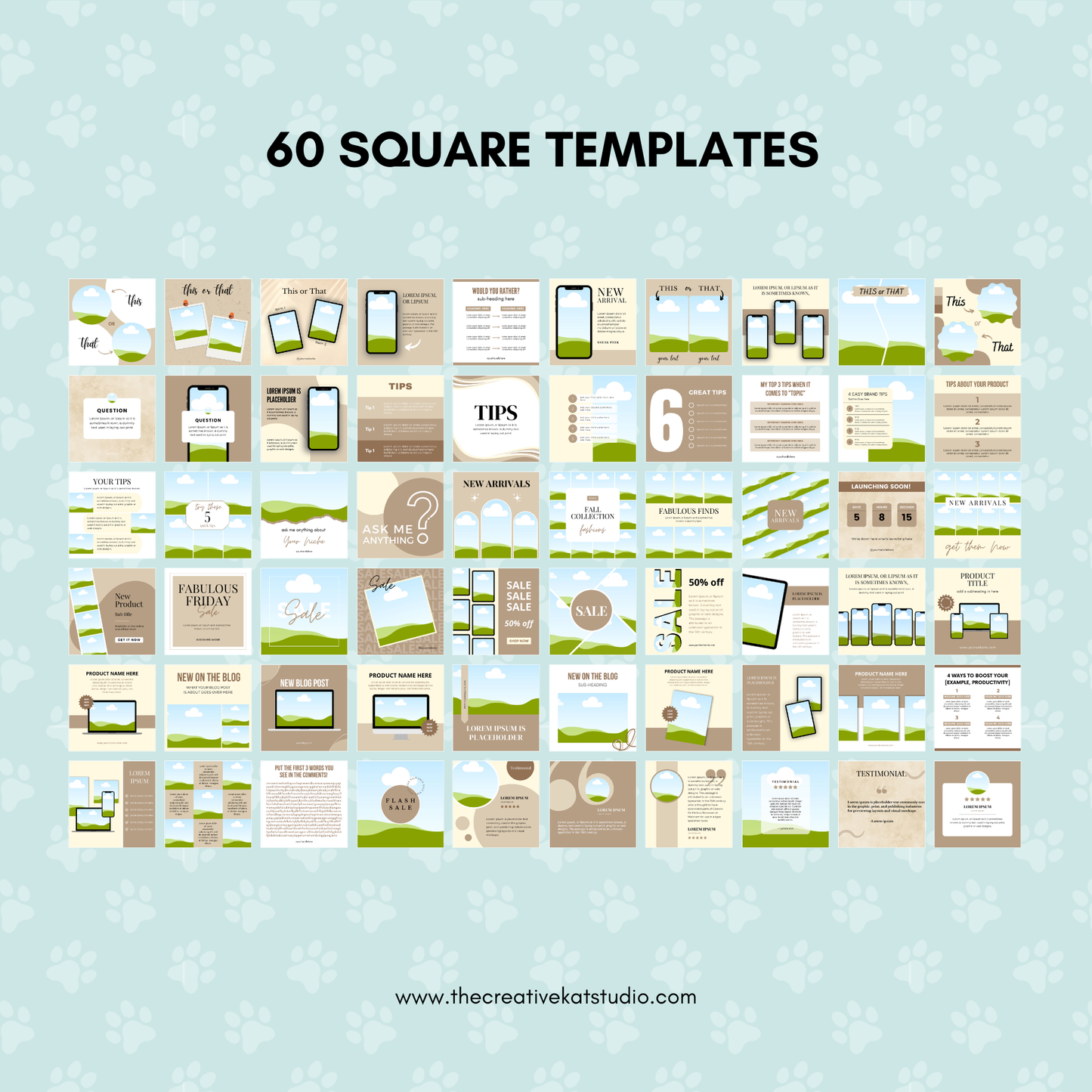 120 Beige Social Media Engagement Templates