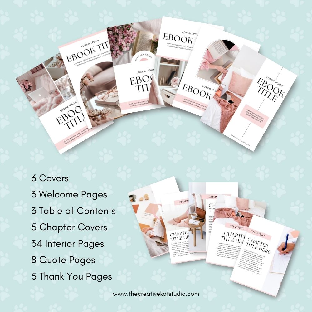 Blush Pink eBook Template – 64 Editable Canva Pages
