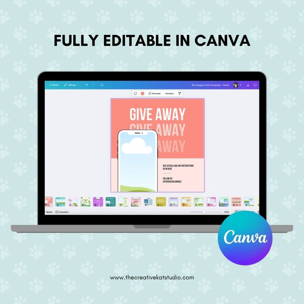 52 Pastel Social Media Templates