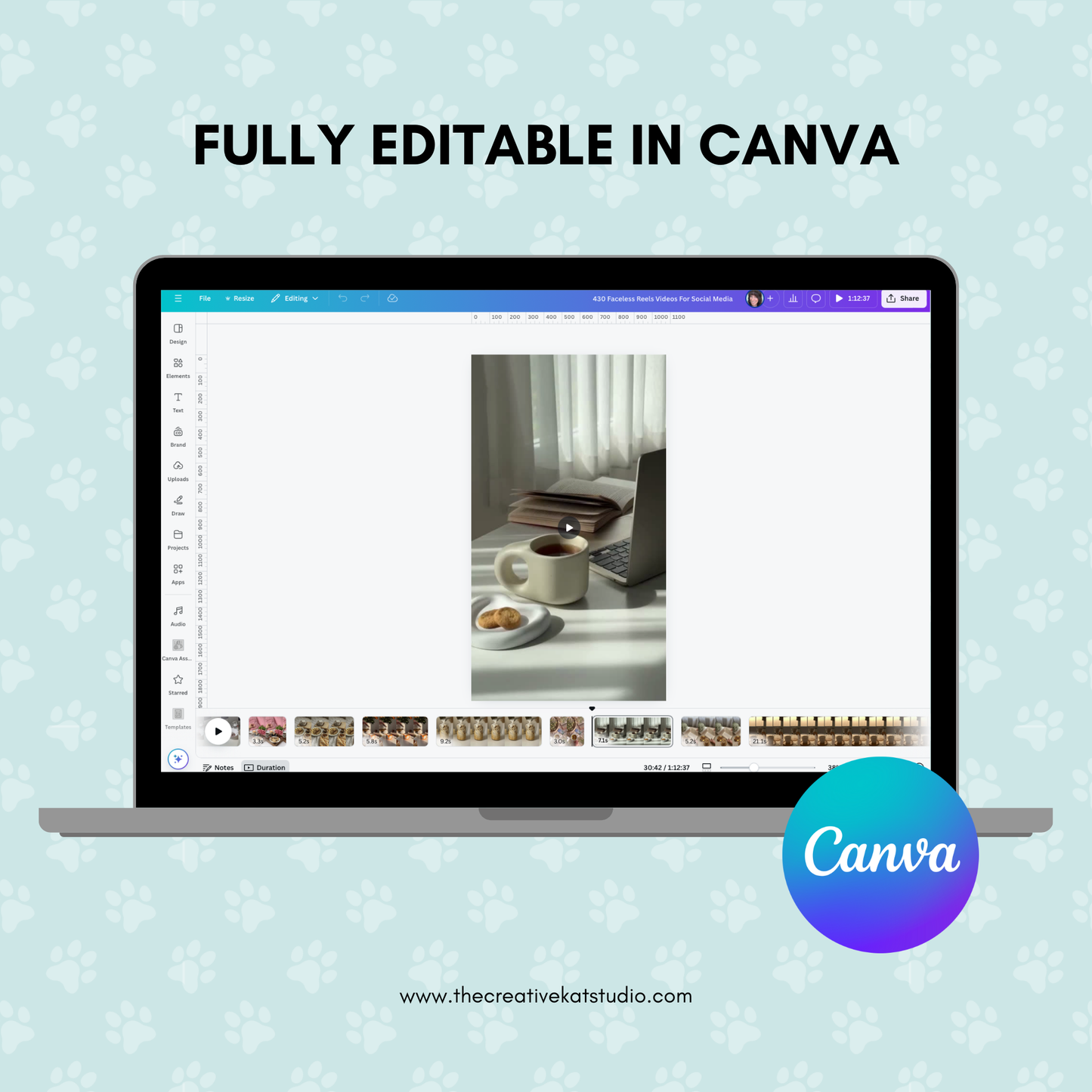 455 Faceless Reels Templates, PLUS 455 Social Media Hooks PDF