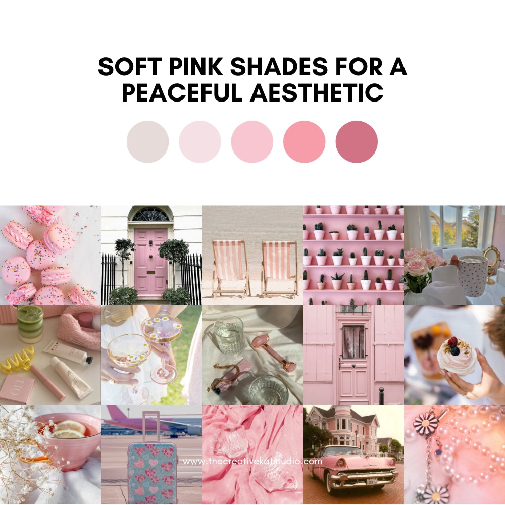 120 Pink Aesthetic Collection Stock Images