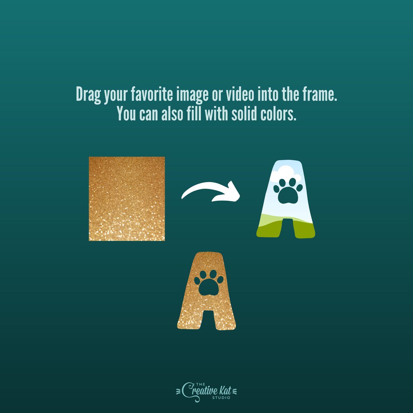 Cat Alphabet Letters Custom Frames For Canva (Set 5)