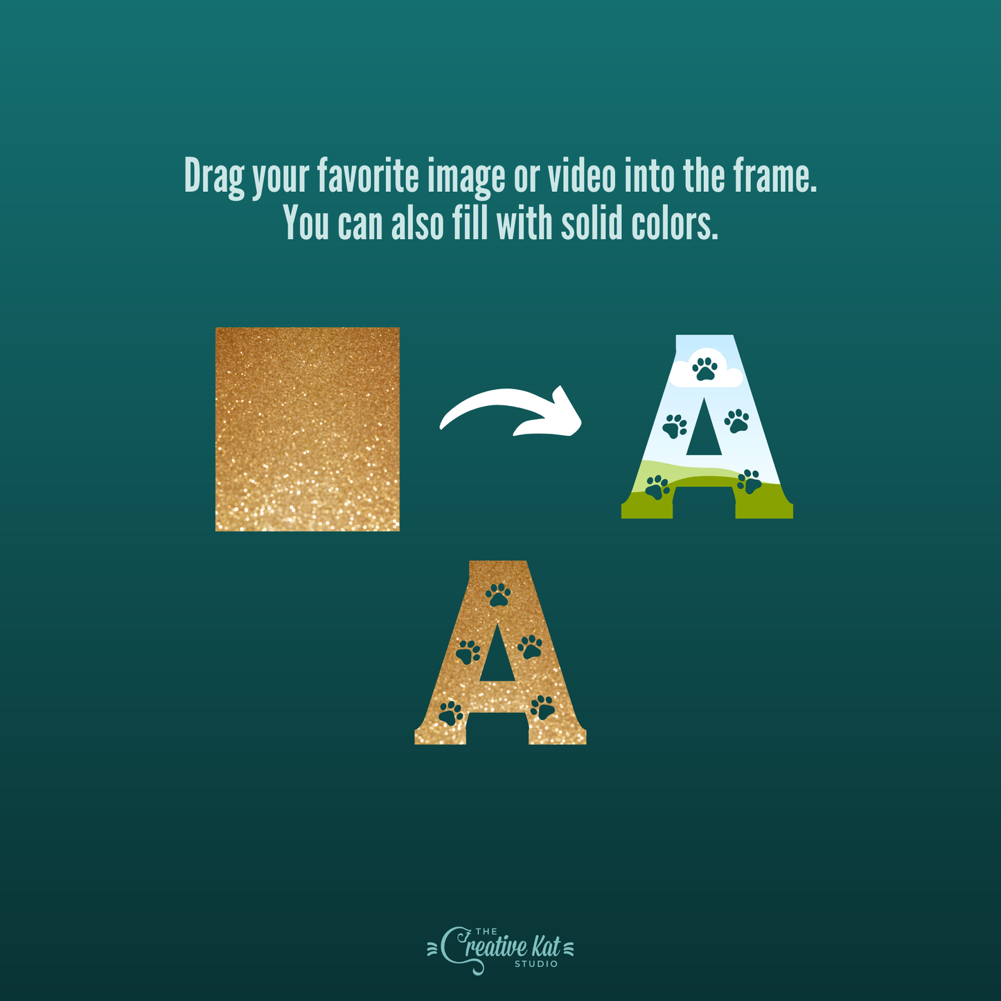 Cat Alphabet Letters Custom Frames For Canva (Set 4)