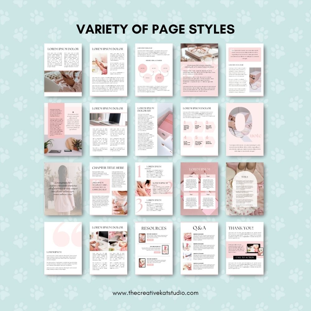 Blush Pink eBook Template – 64 Editable Canva Pages