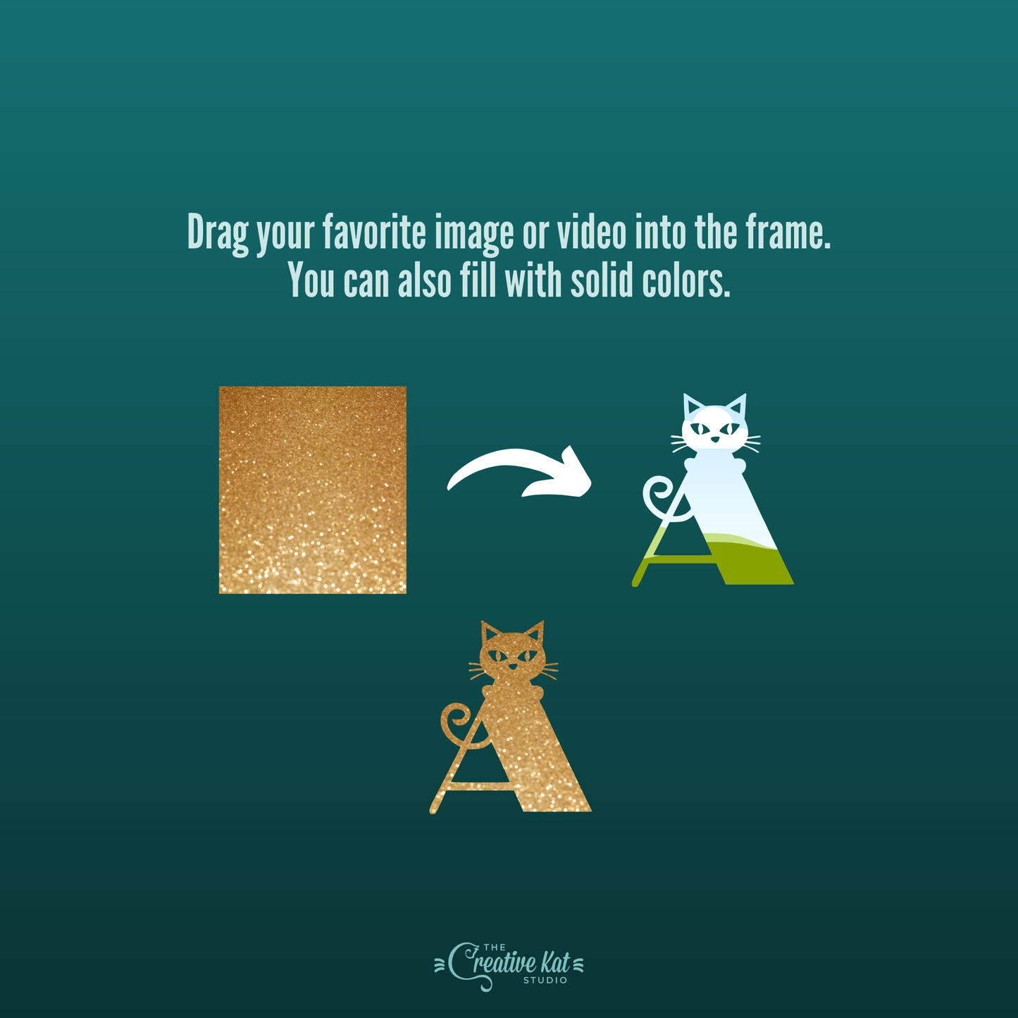 Cat Alphabet Letters Custom Frames For Canva (Set 1)