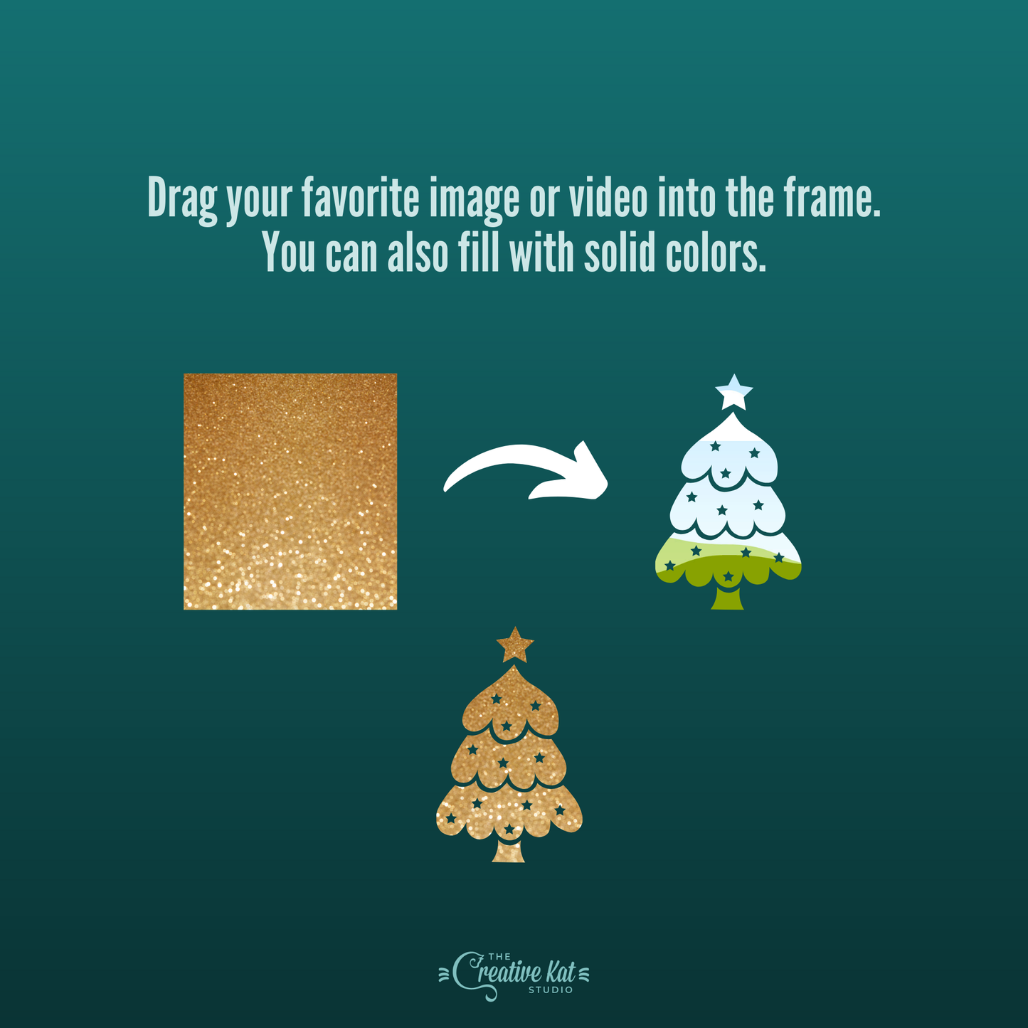 Christmas Shapes Custom Frames For Canva (Set 1)
