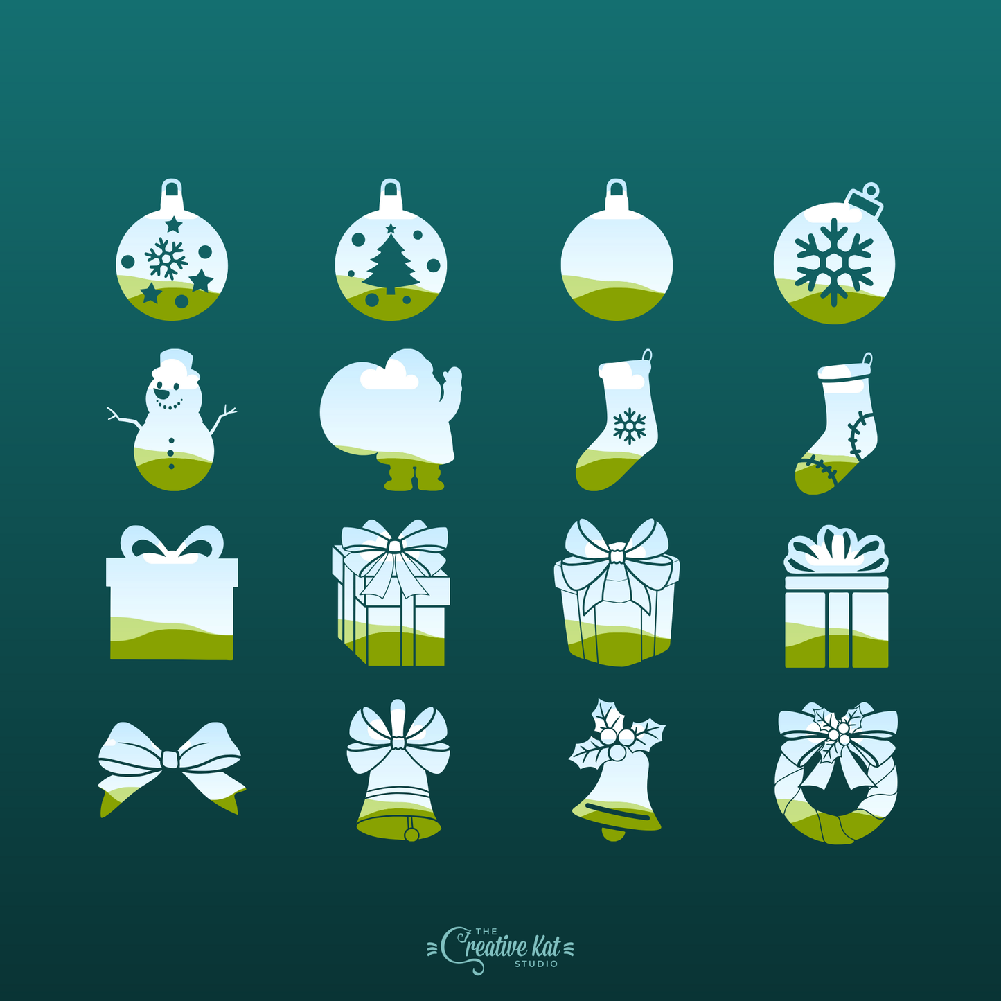 Christmas Shapes Custom Frames For Canva (Set 3)