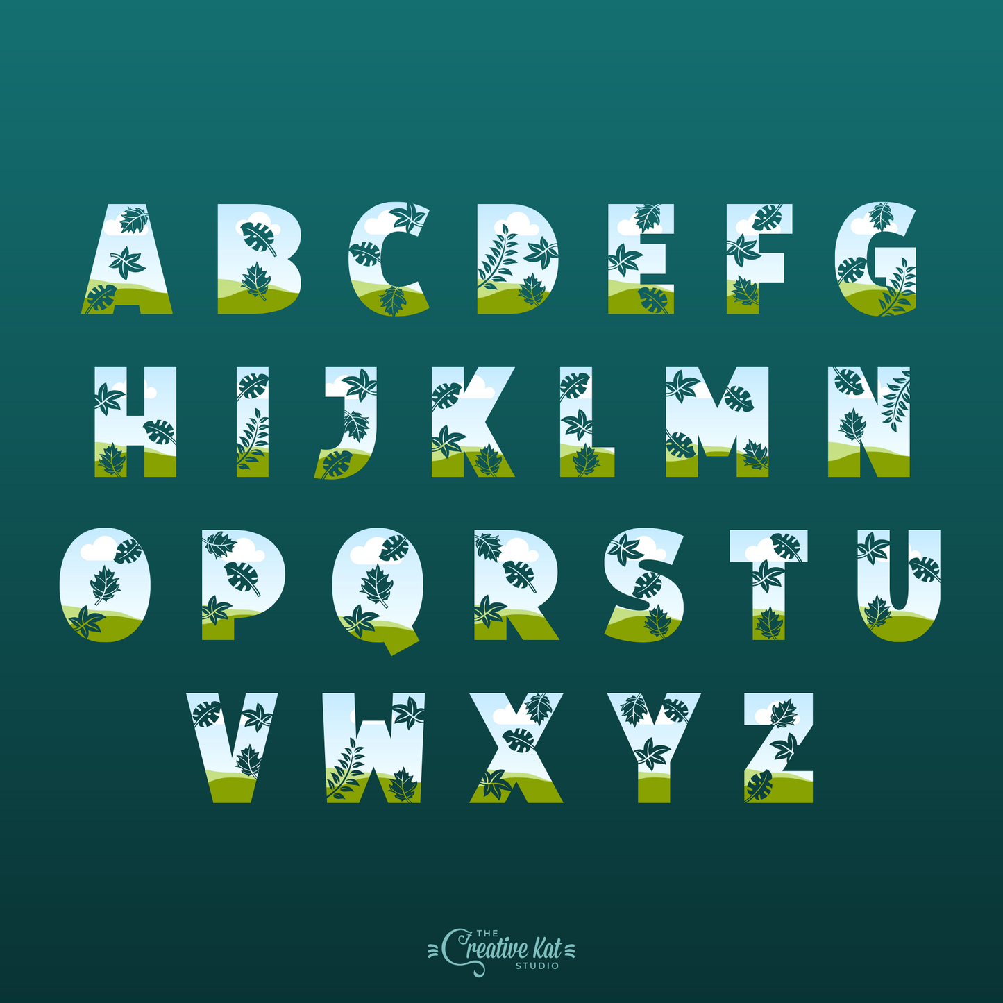 Autumn Alphabet Letters Custom Frames For Canva (Set 2)