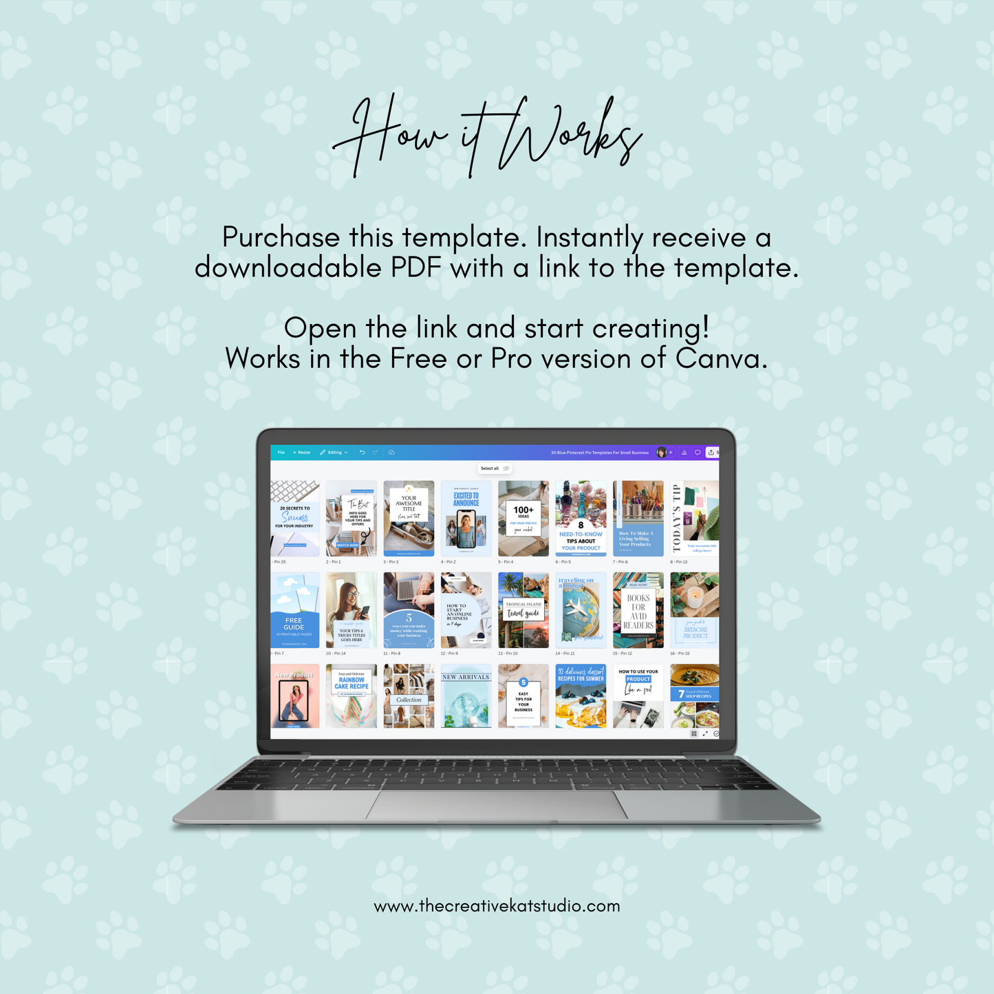 30 Blue Pinterest Pin Templates