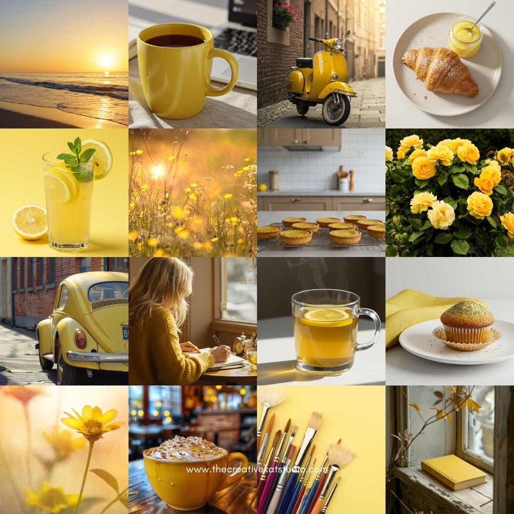 100 Yellow Vibes Collection Stock Images