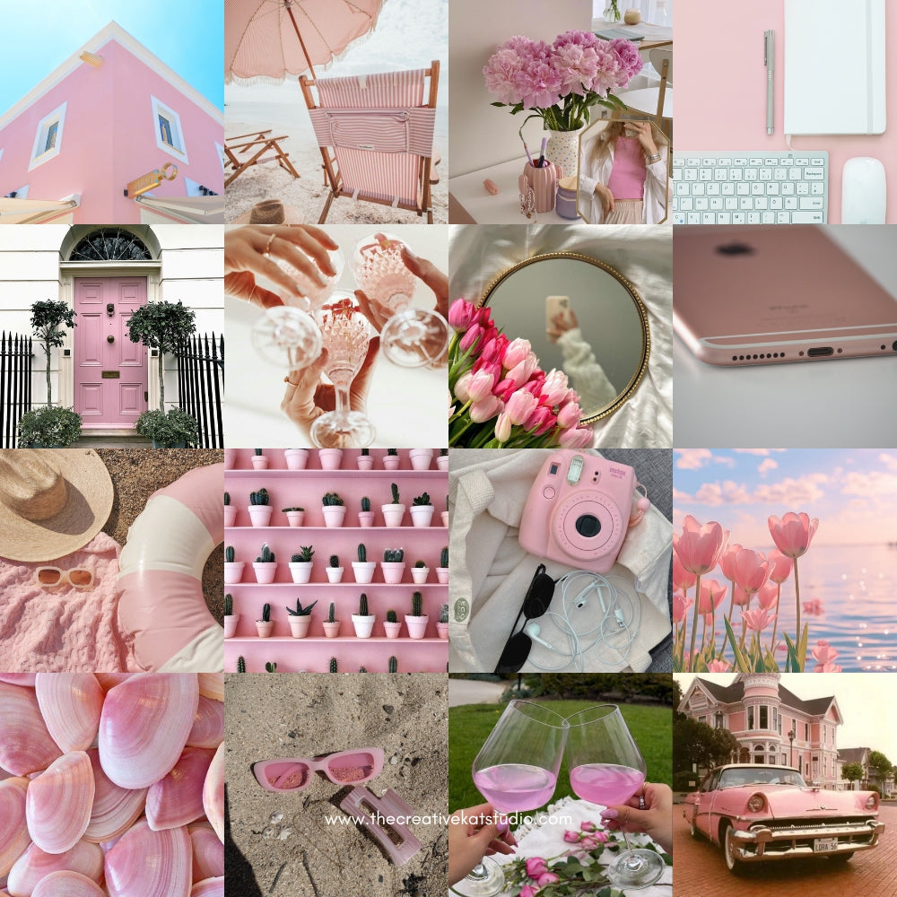 120 Pink Aesthetic Collection Stock Images