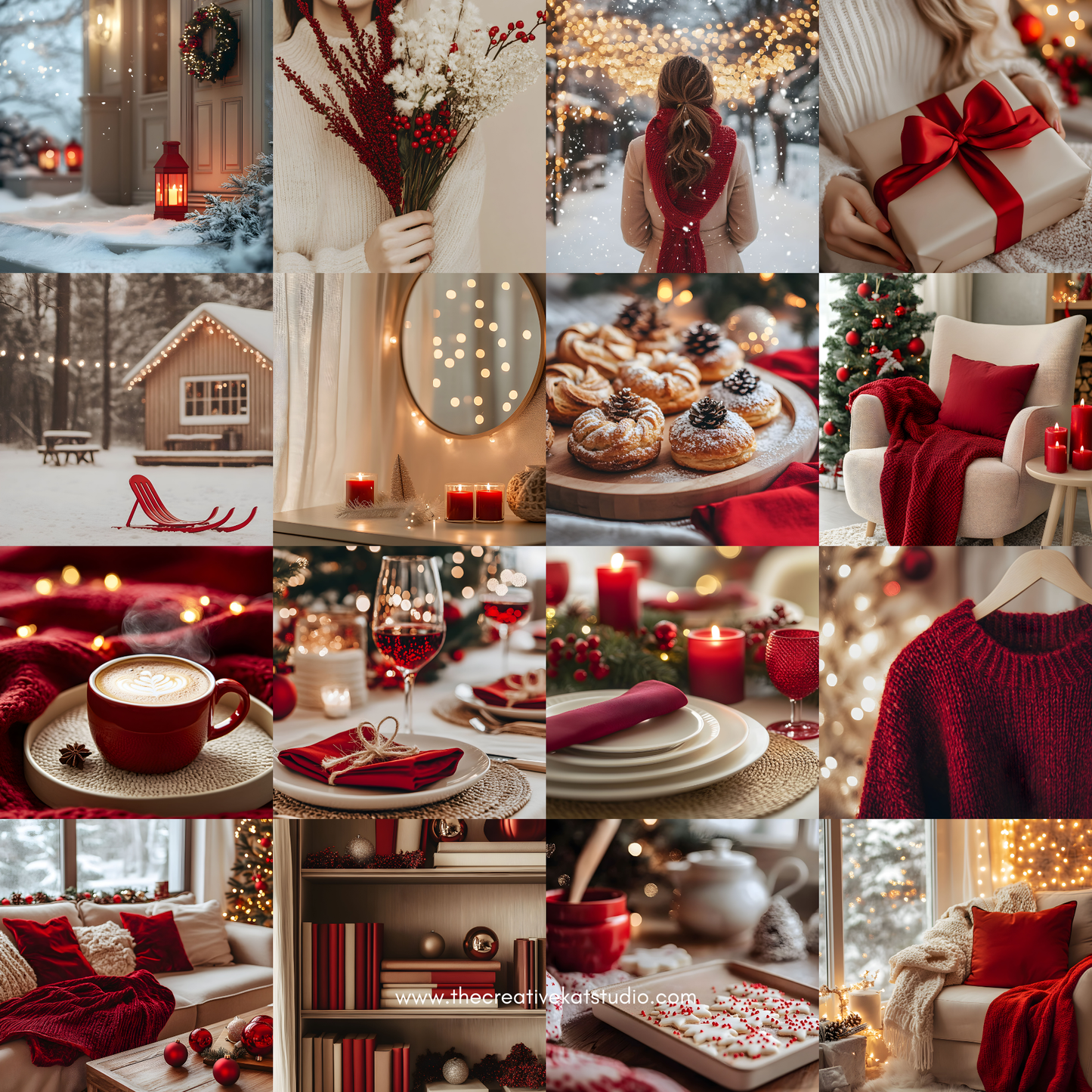 90 Red and Beige Christmas Stock Images