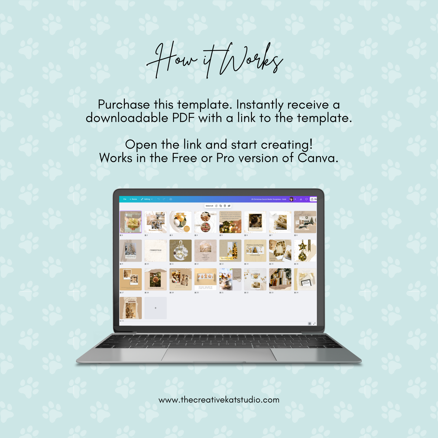 25 Gold Christmas Social Media Templates