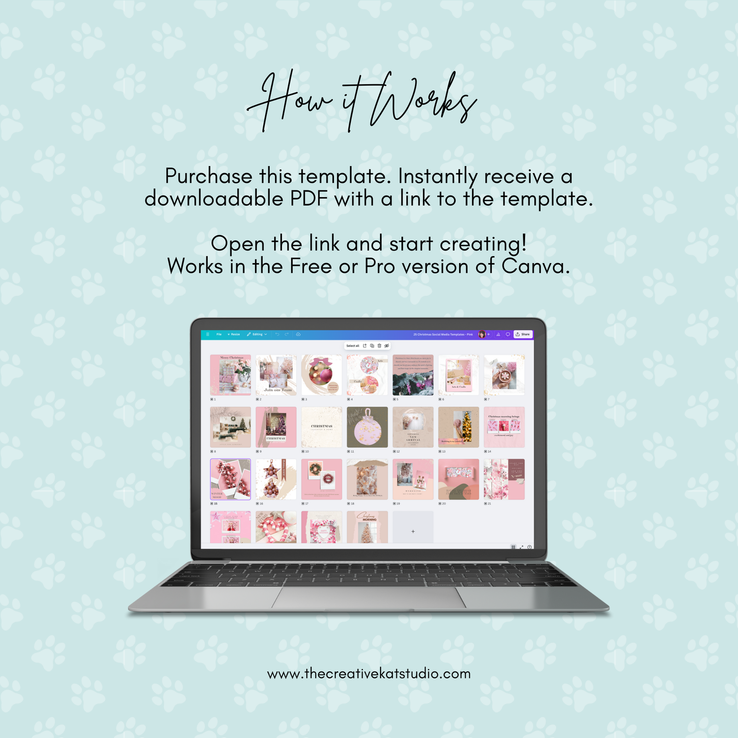 25 Pink Christmas Social Media Templates