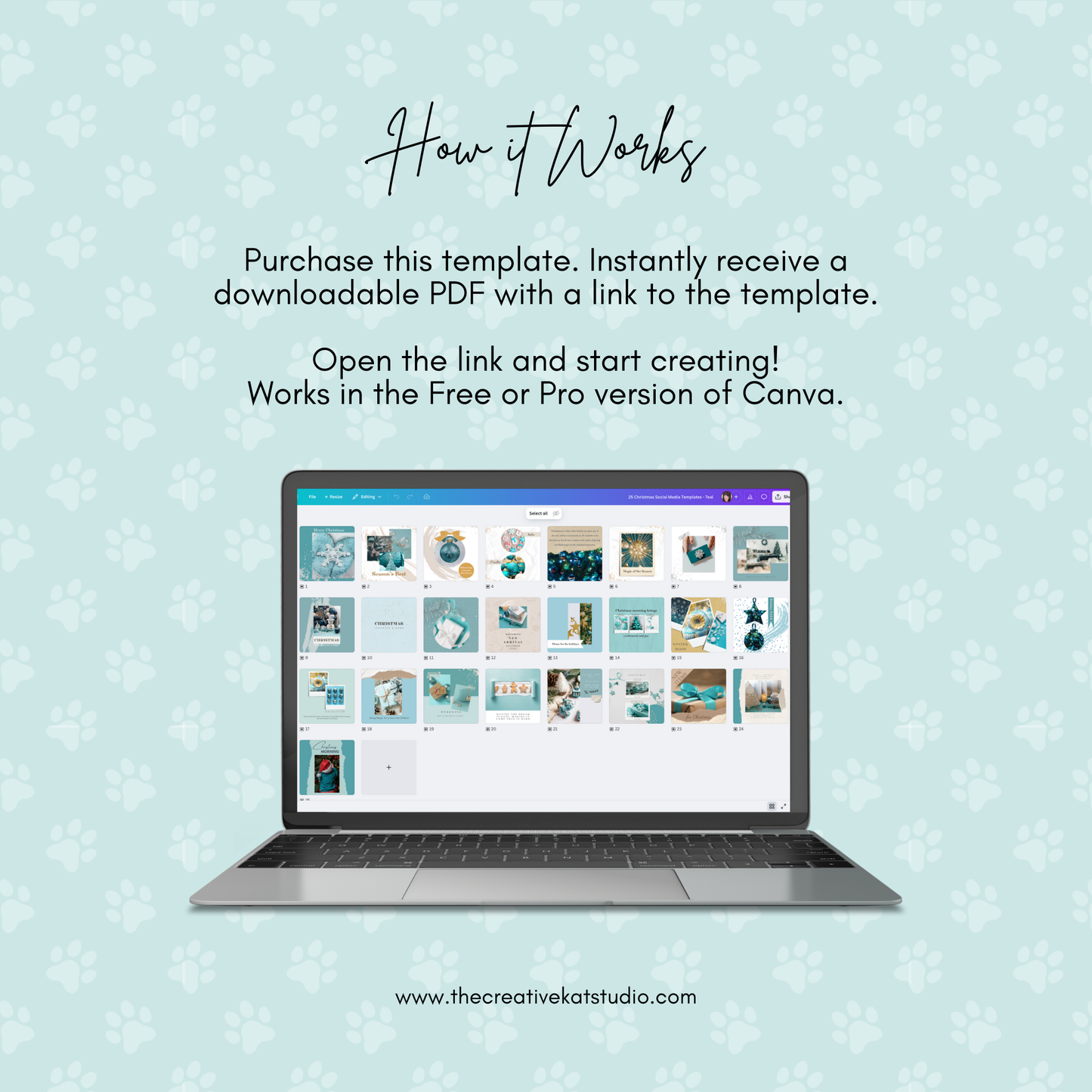 25 Teal Christmas Social Media Templates