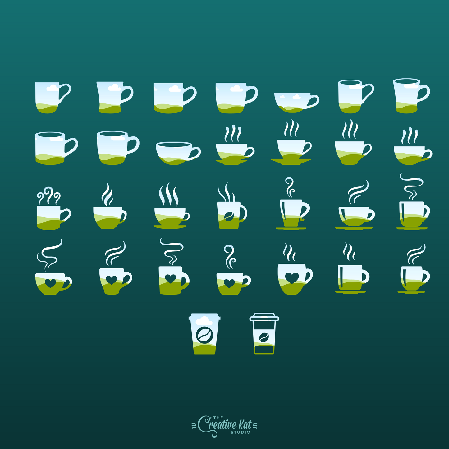 Coffee and Tea Shapes Custom Frames For Canva (68)