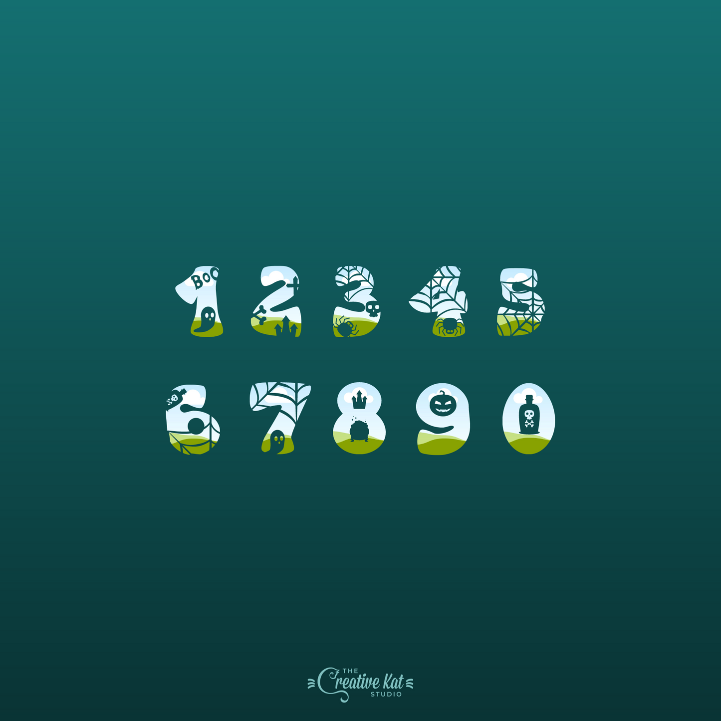 Halloween Alphabet Letters Custom Frames For Canva (Set 2)