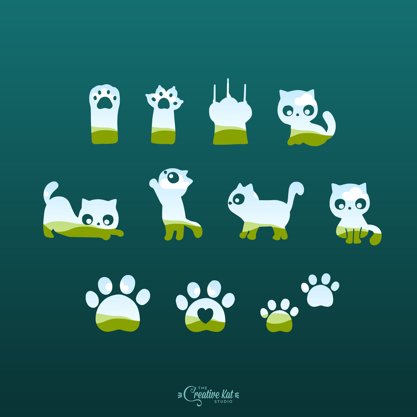 Cat Alphabet Letters Custom Frames For Canva (Set 5)