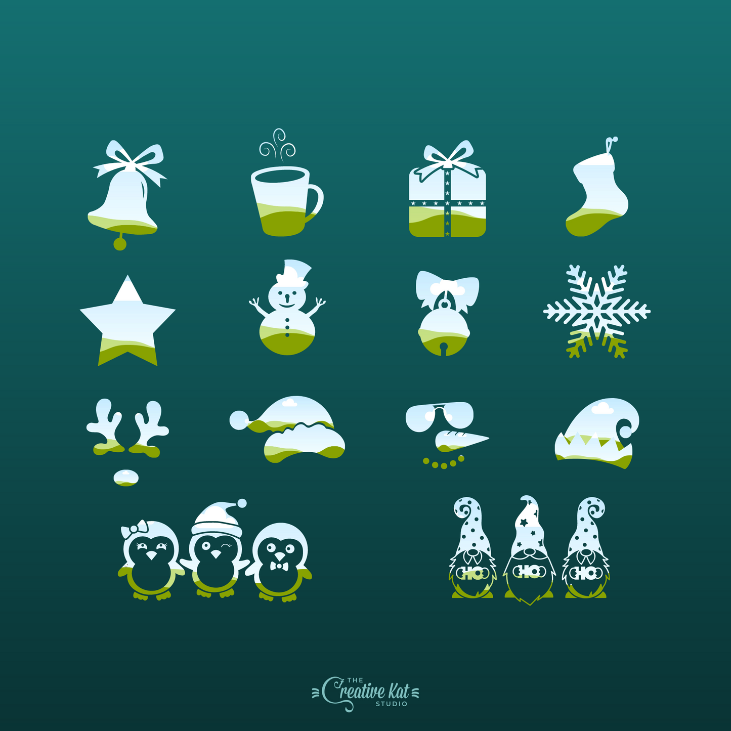 Christmas Shapes Custom Frames For Canva (Set 1)