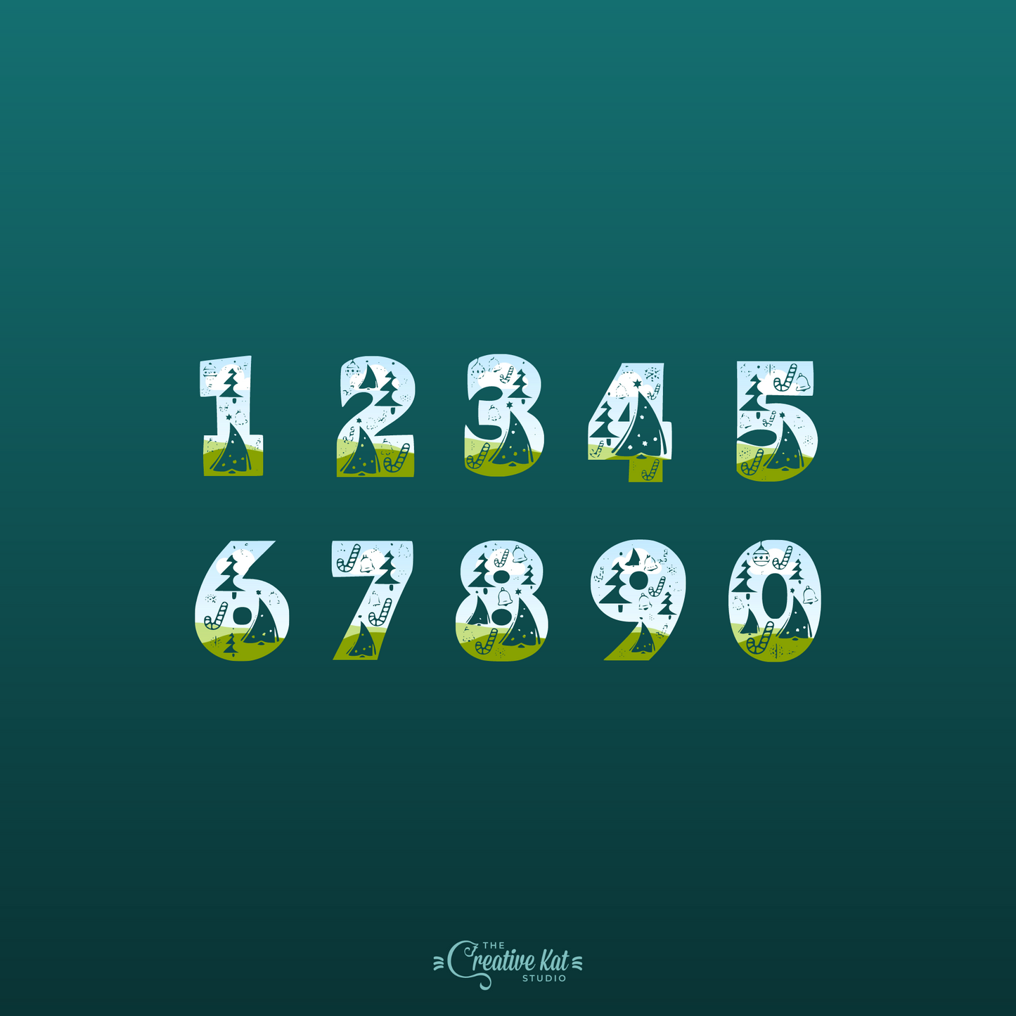 Christmas Alphabet Letters Custom Frames For Canva (Set 3)