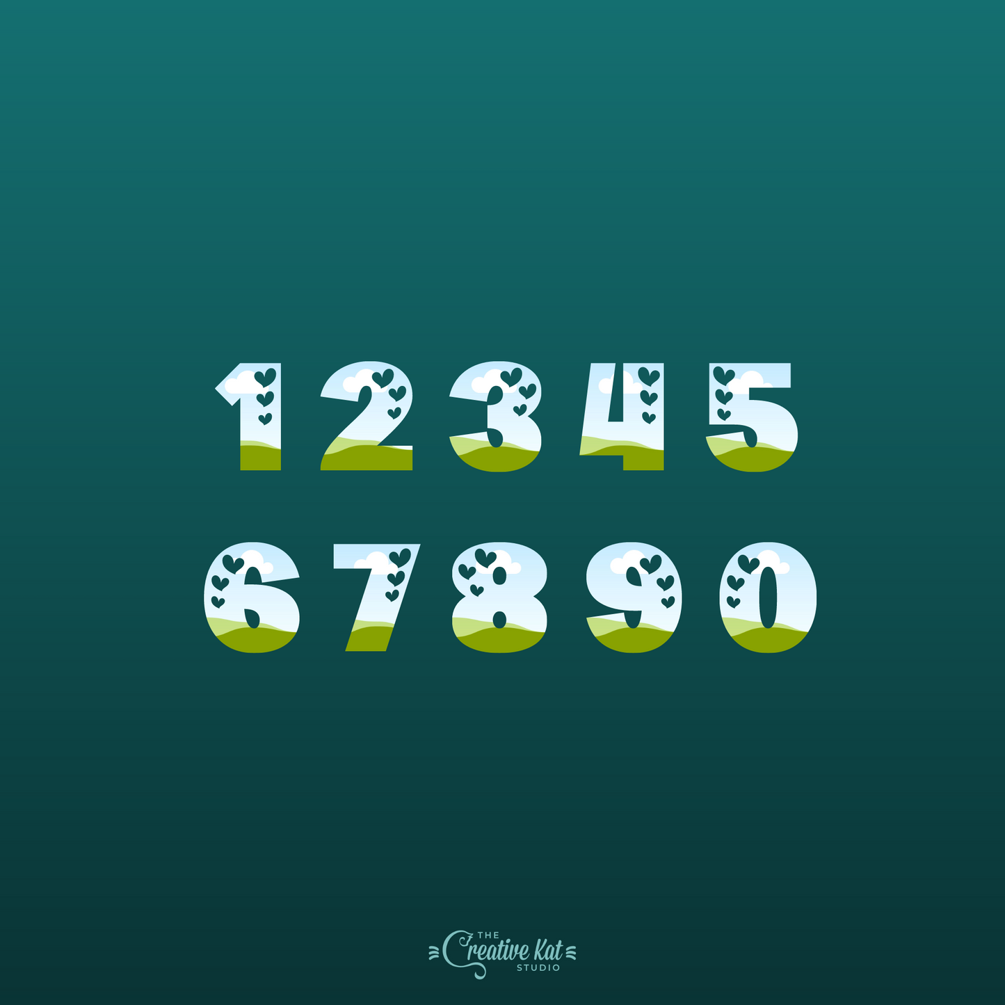 Heart Alphabet Letters Custom Frames For Canva (Set 2)