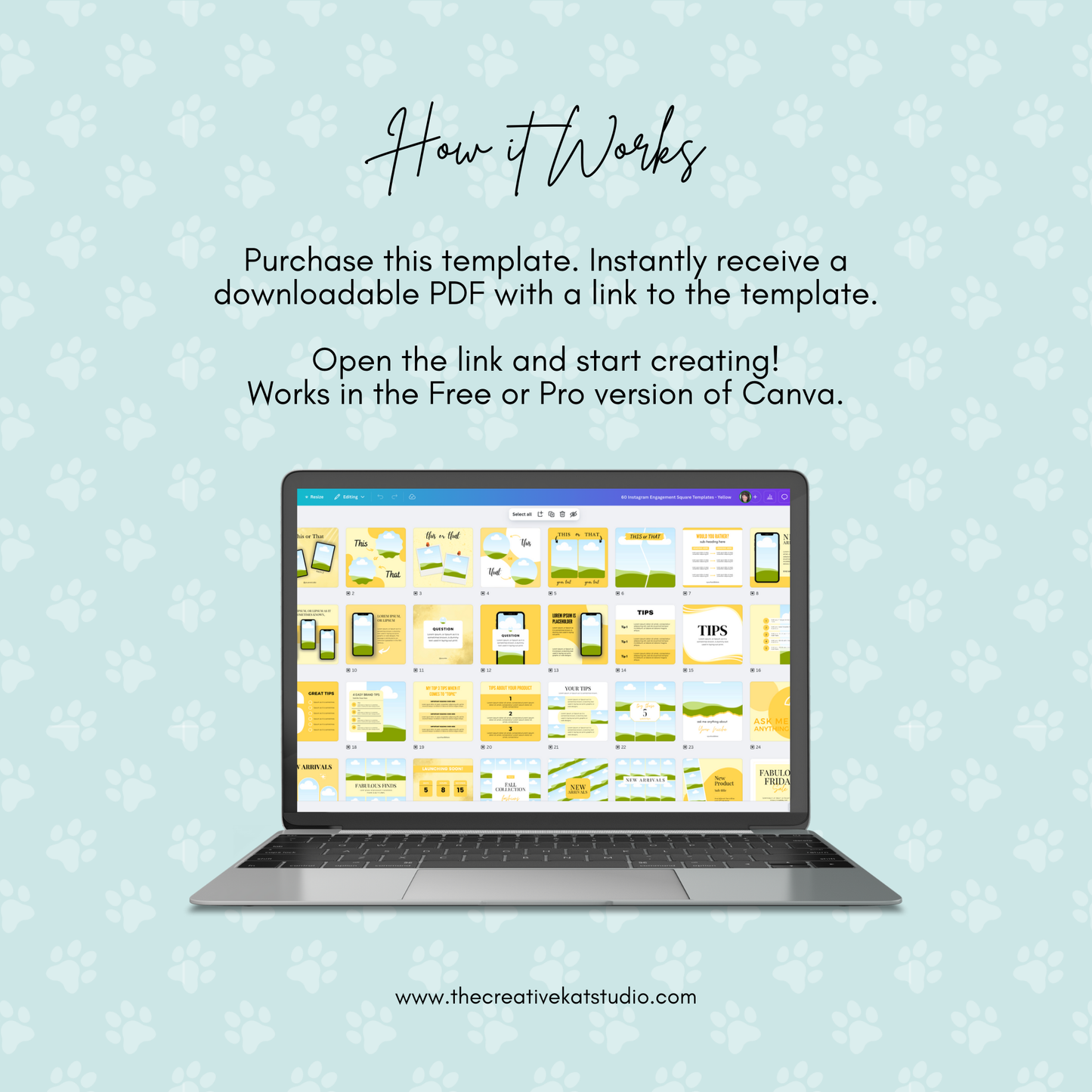 120 Yellow Social Media Engagement Templates