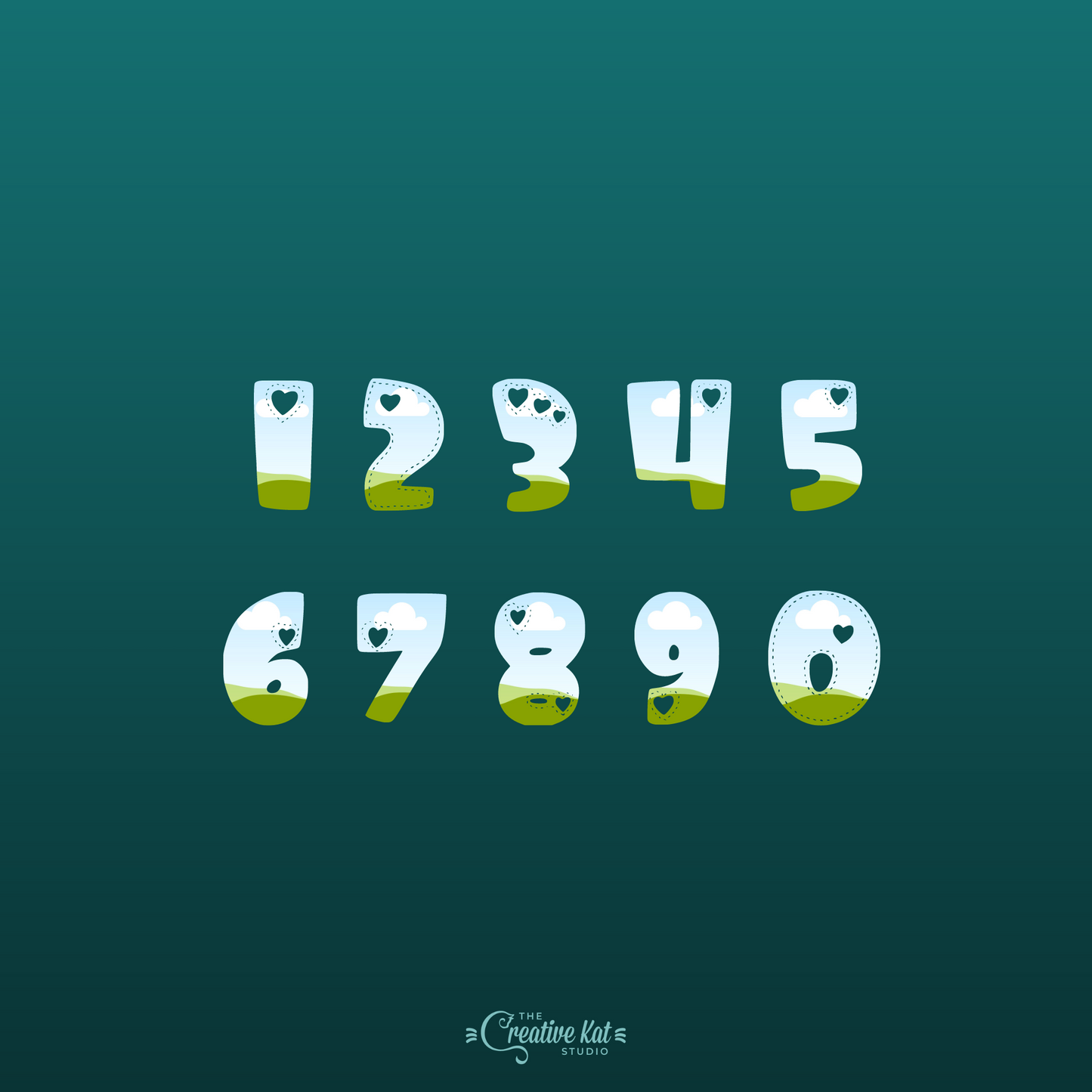 Heart Alphabet Letters Custom Frames For Canva (Set 1)