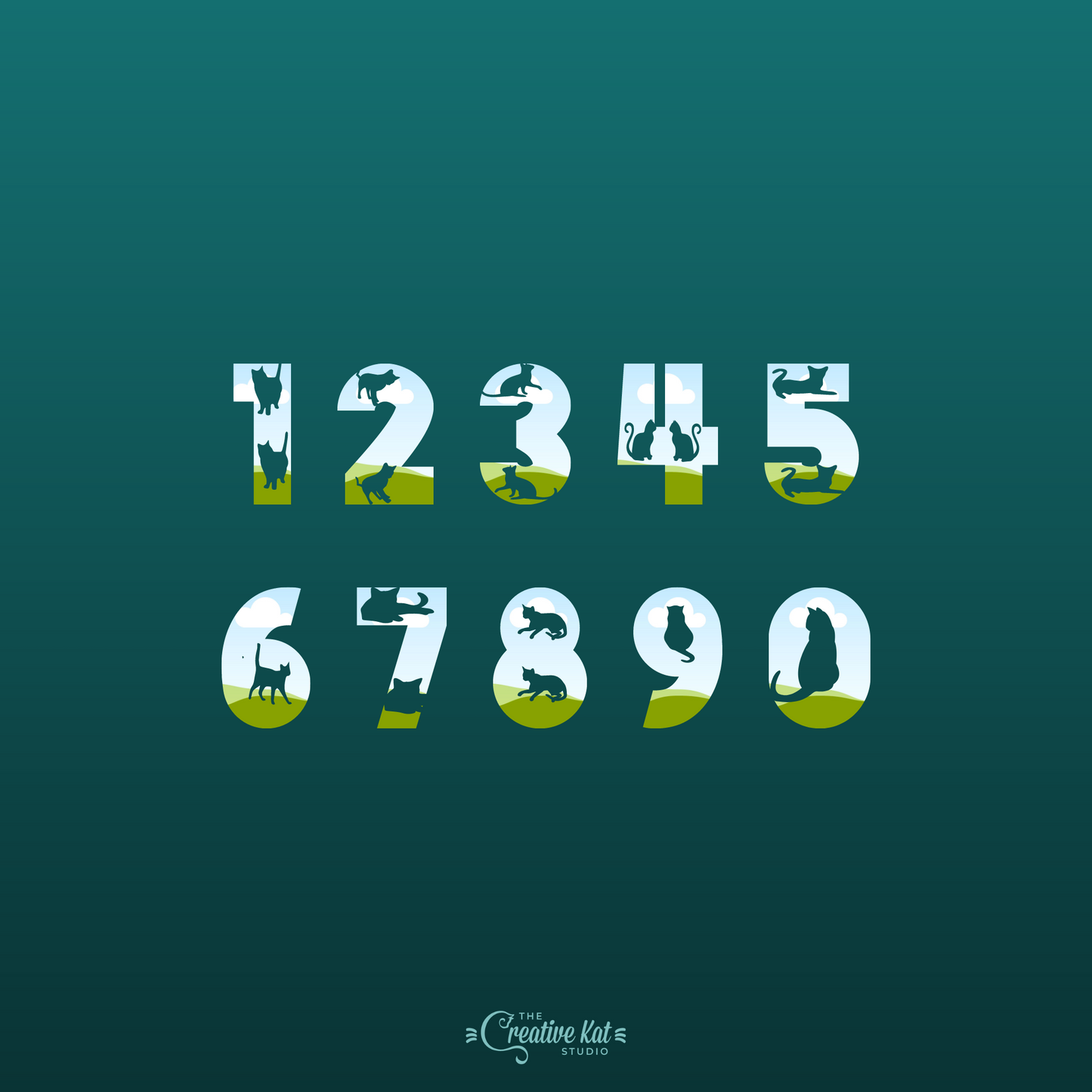 Cat Alphabet Letters Custom Frames For Canva (Set 3)