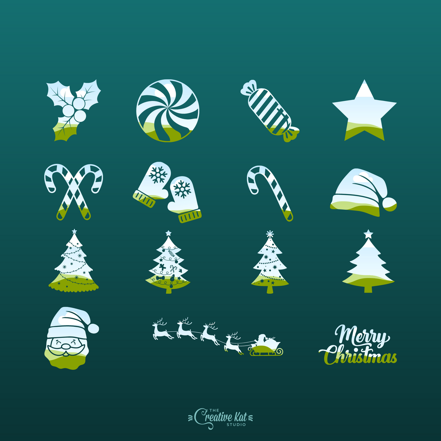 Christmas Shapes Custom Frames For Canva (Set 3)