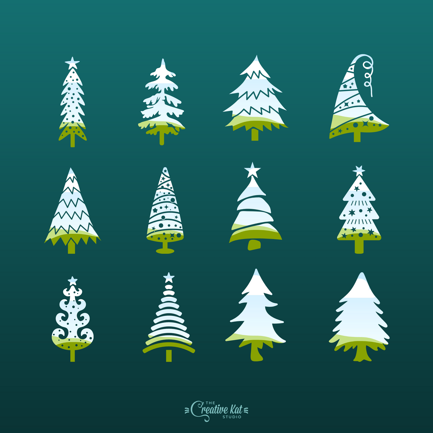 Christmas Tree Shapes Custom Frames For Canva (36)