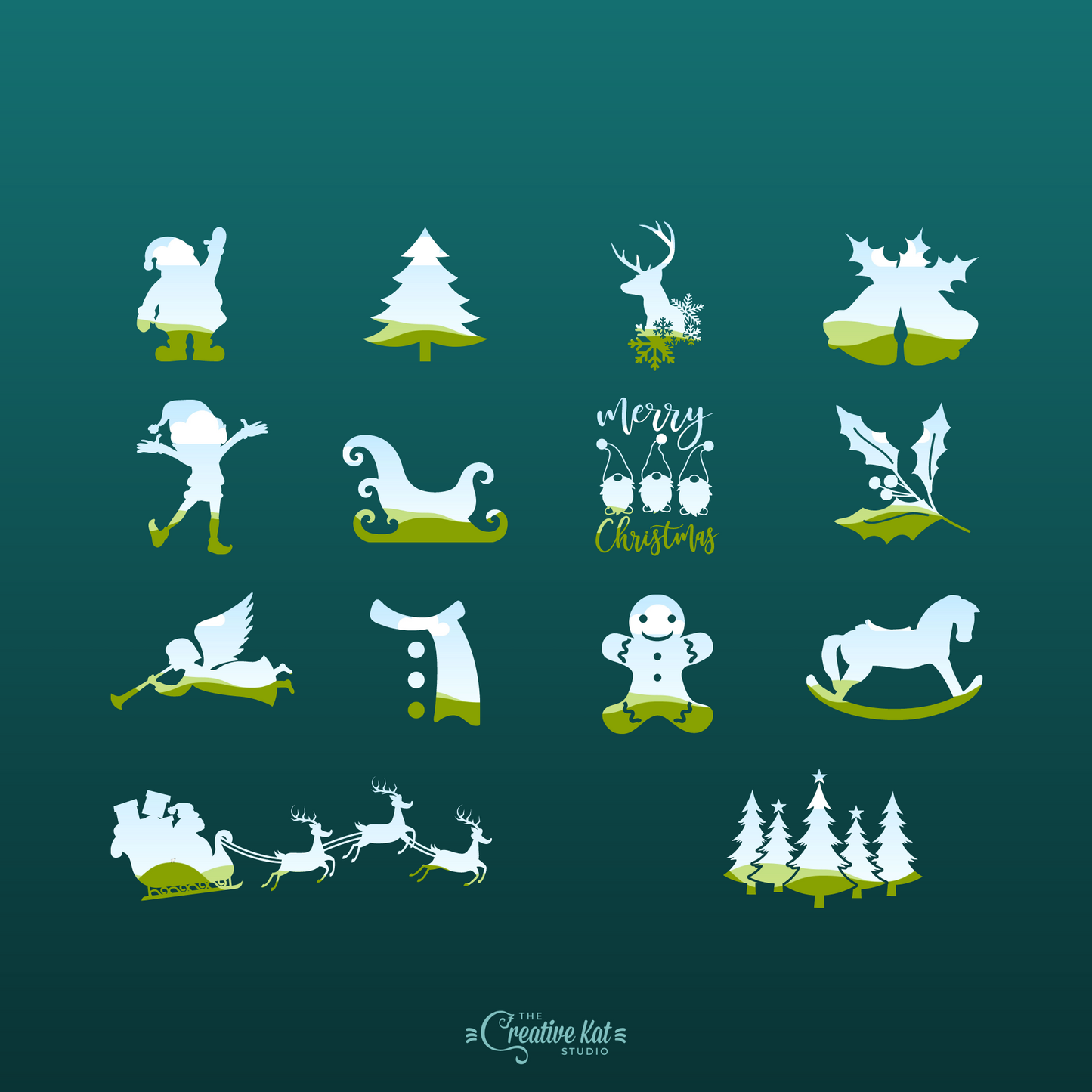 Christmas Shapes Custom Frames For Canva (Set 2)