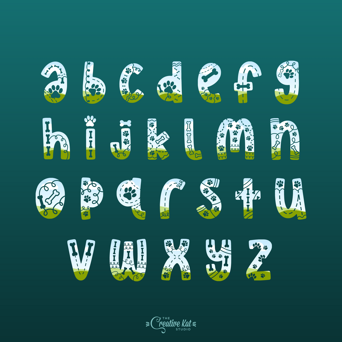 Dog Alphabet Letters Custom Frames For Canva (Set 1)