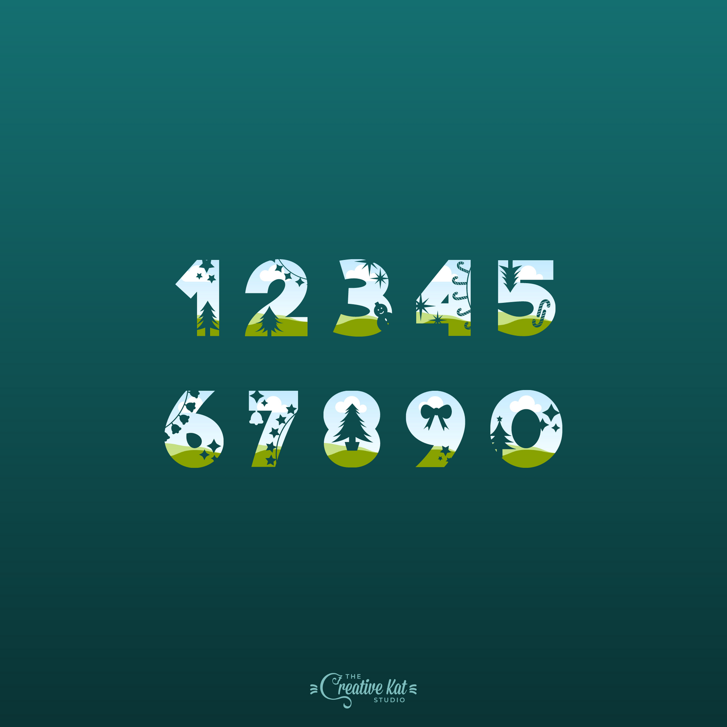 Christmas Alphabet Letters Custom Frames For Canva (Set 1)