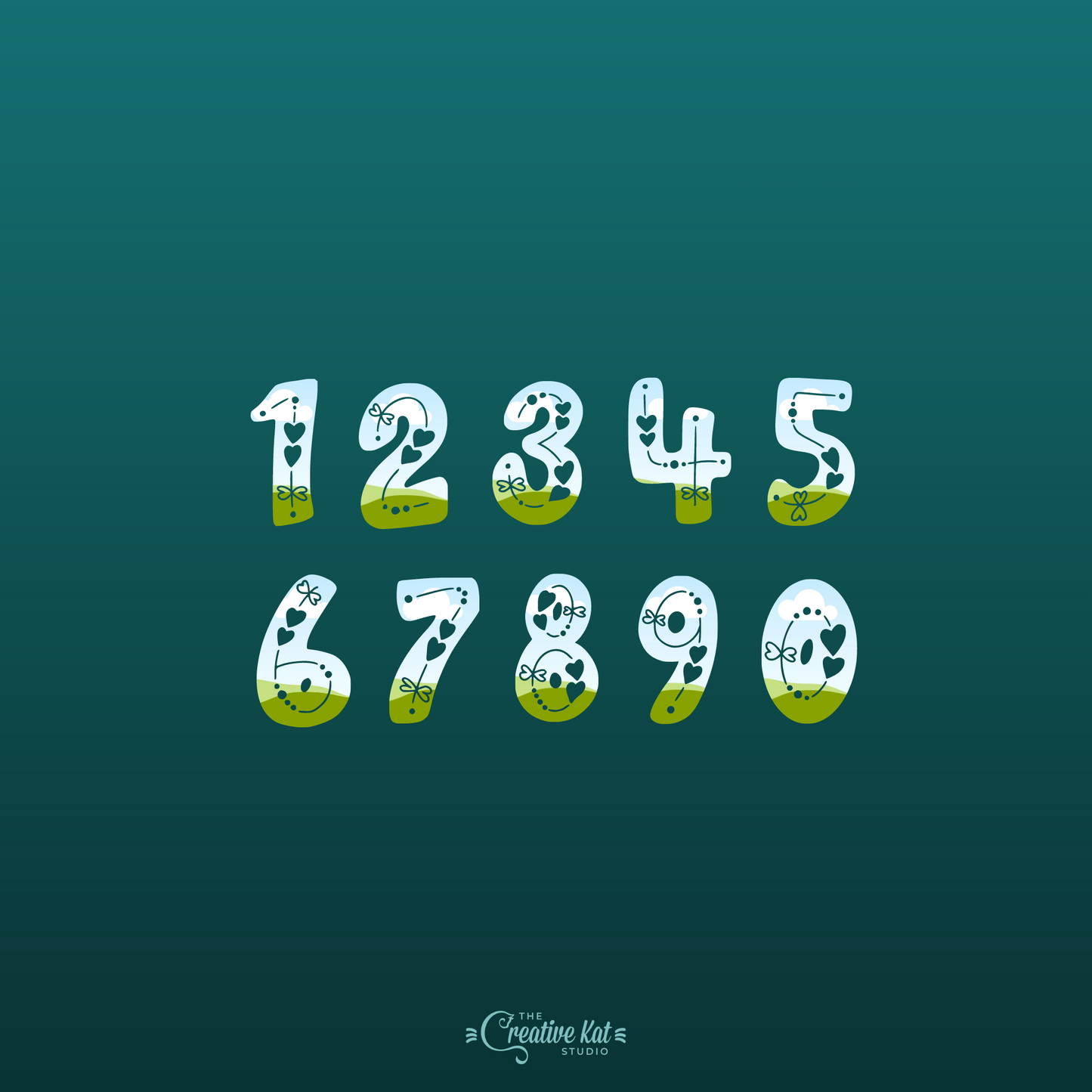 Heart Alphabet Letters Custom Frames For Canva (Set 3)