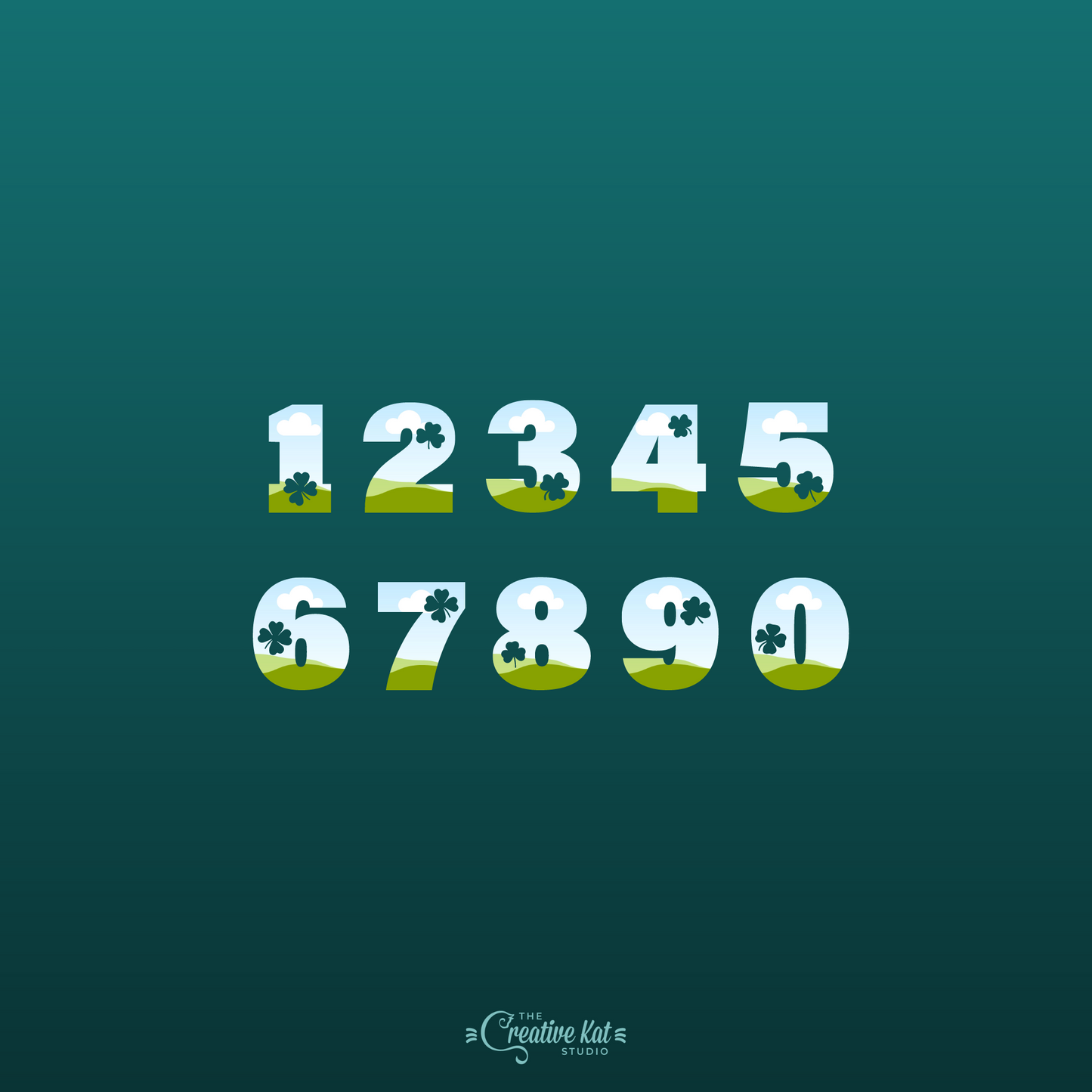 Shamrock Alphabet Letters Custom Frames For Canva (Set 2)