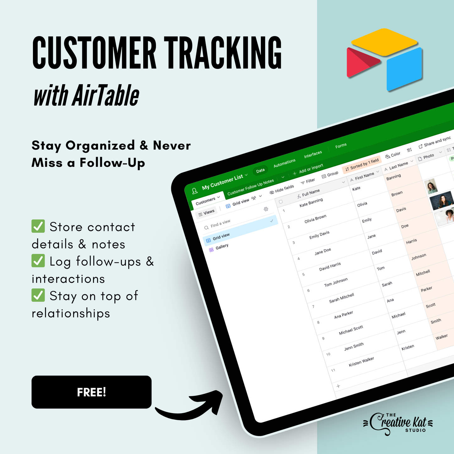 Customer Contact Tracker with AirTable Template