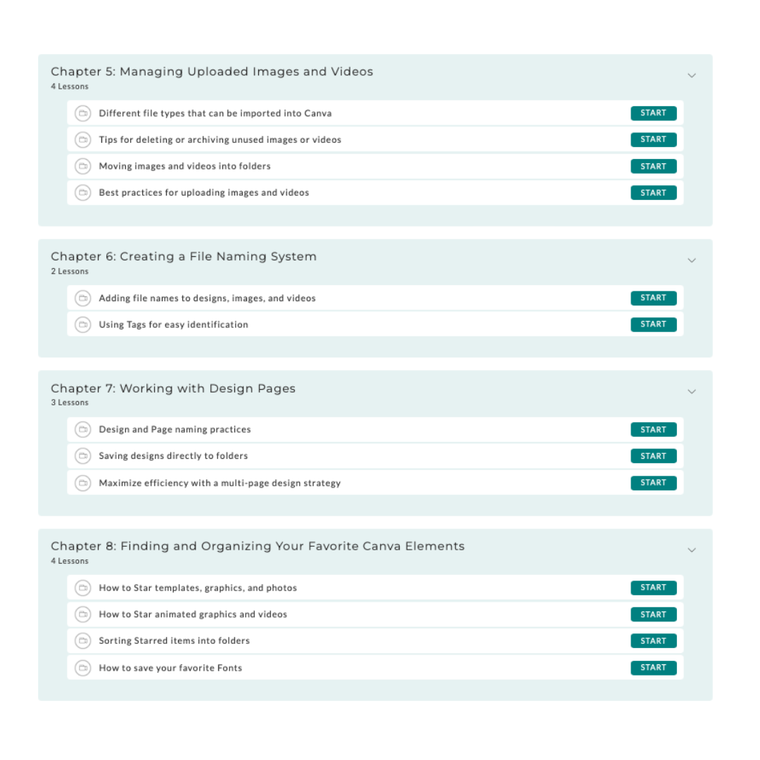 Course: From Mess To Success - Organizing Your Canva Life