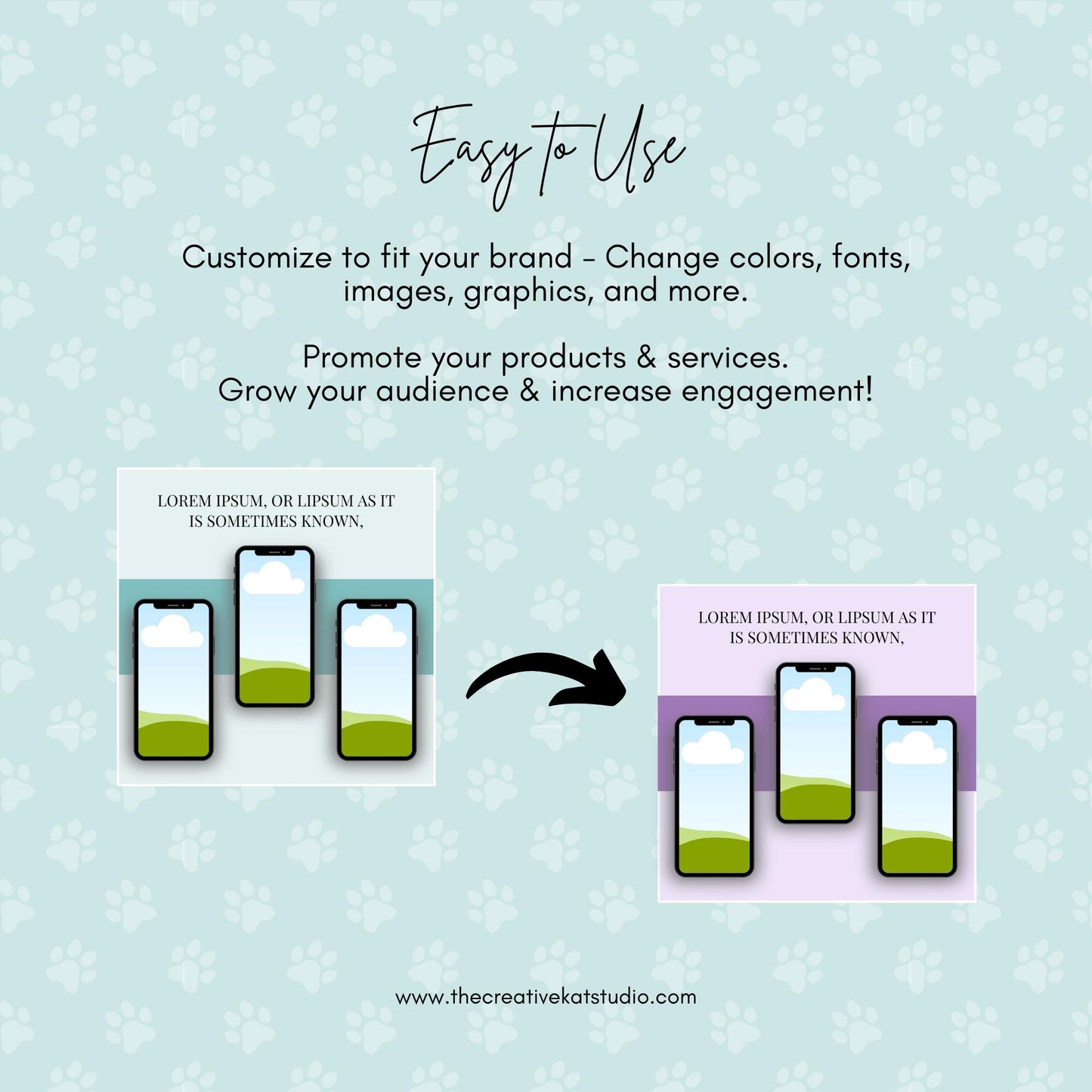 120 Teal Social Media Engagement Templates