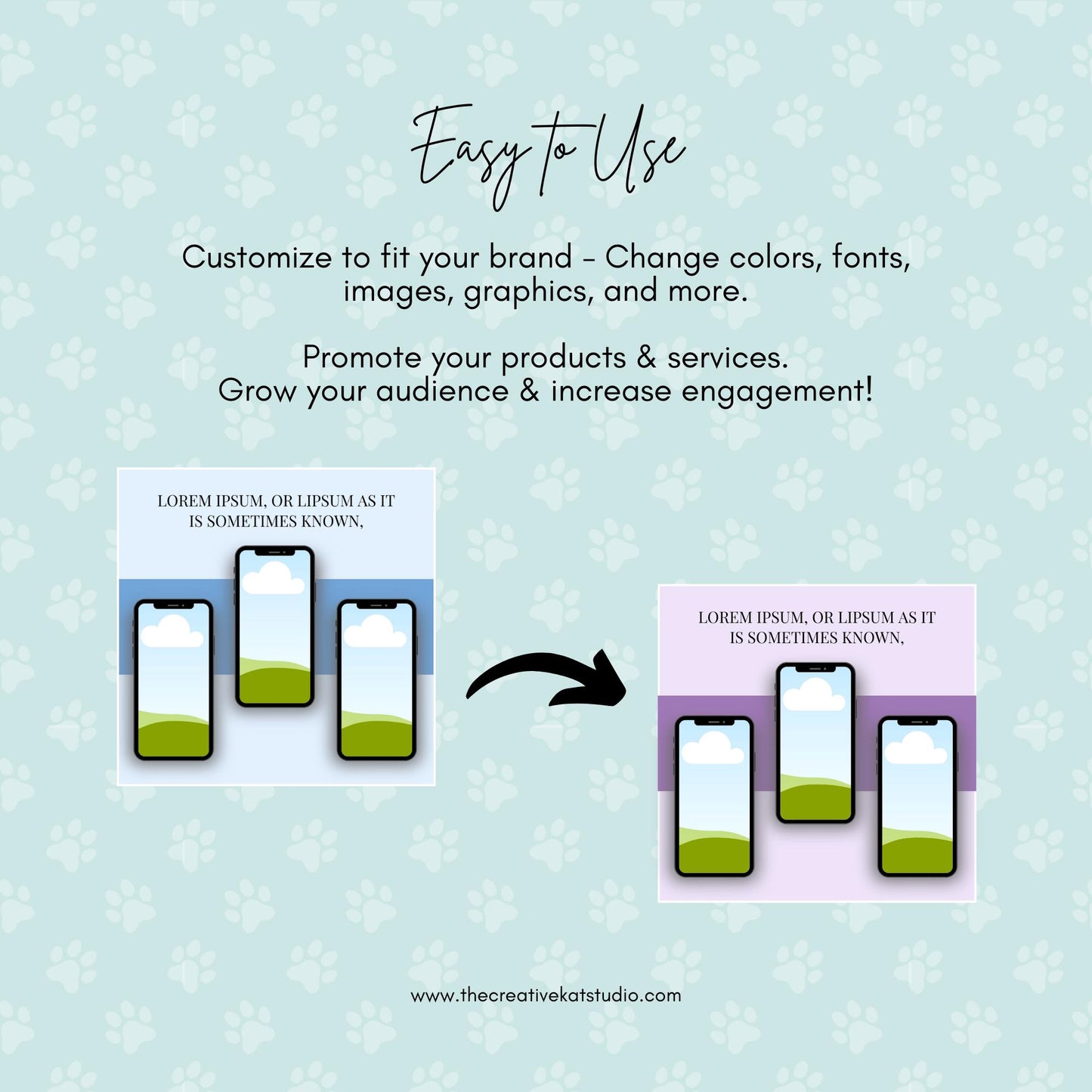 120 Blue Social Media Engagement Templates