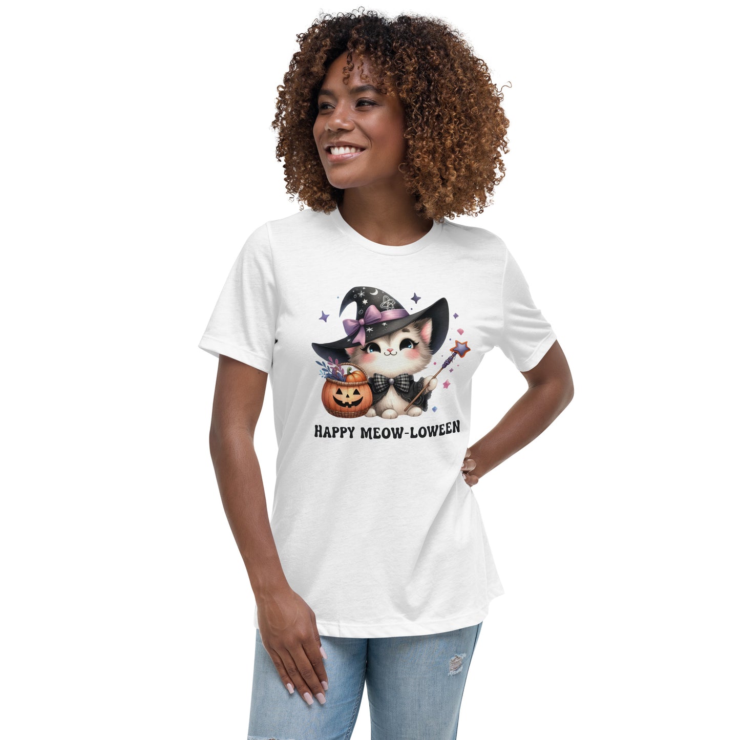 Happy Meow-loween - Women's Relaxed T-Shirt