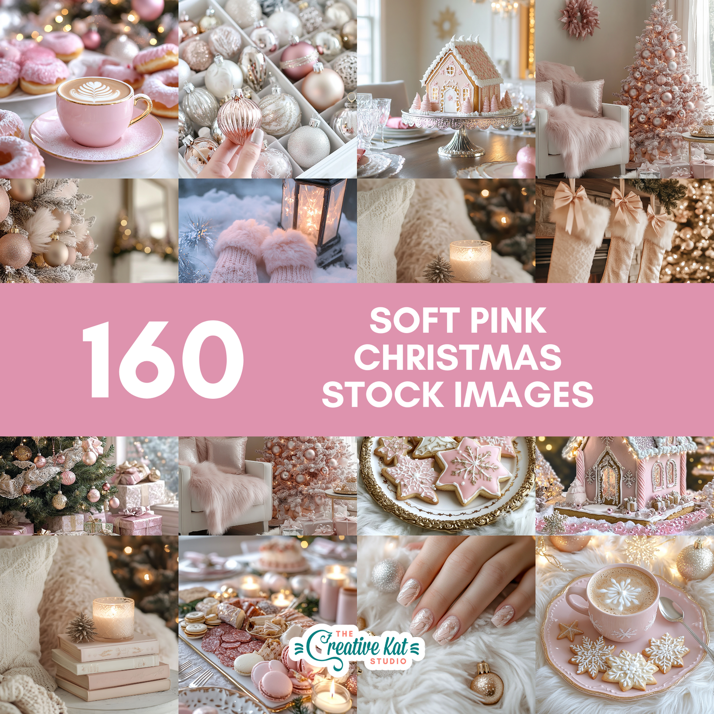 160 Soft Pink Christmas Stock Images