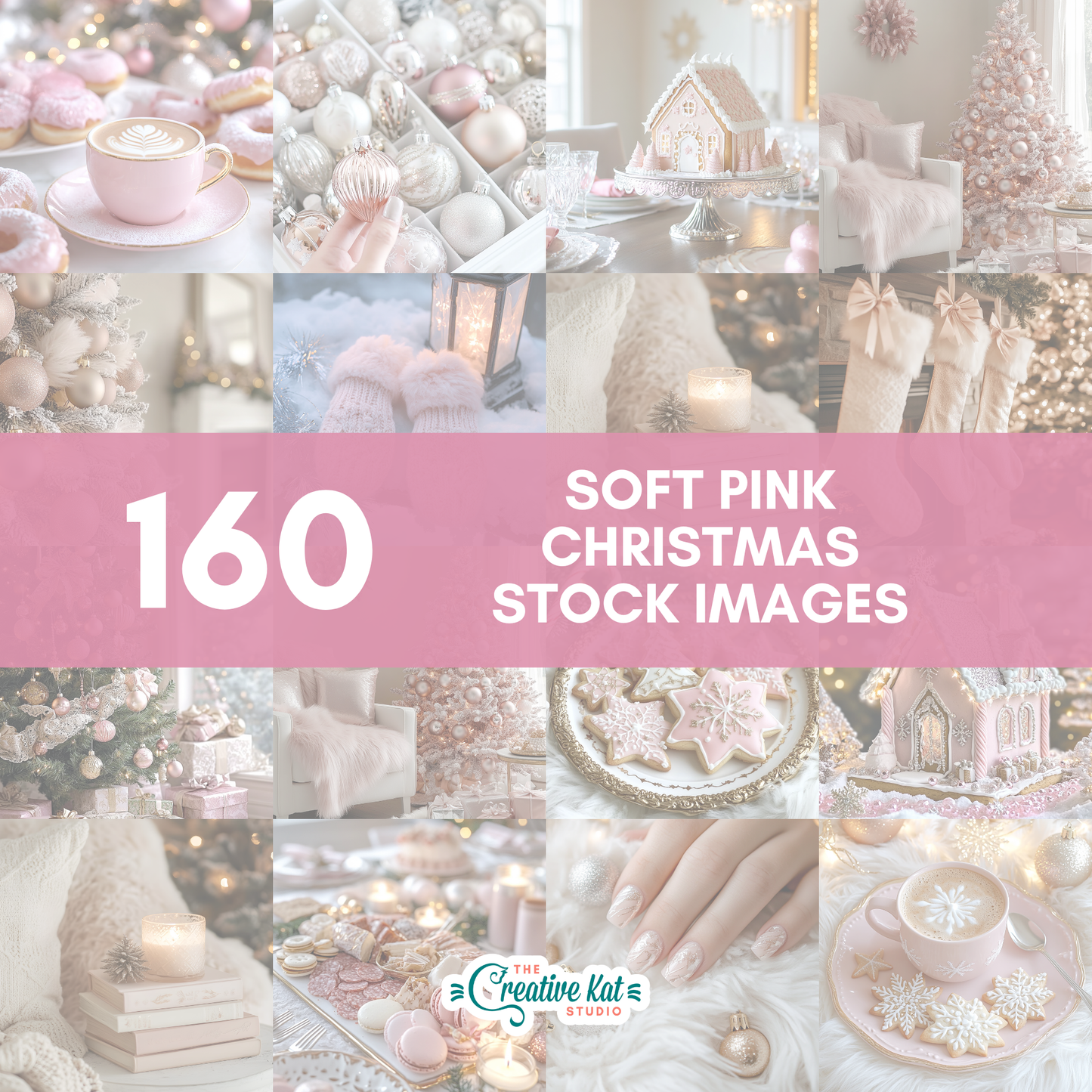 160 Soft Pink Christmas Stock Images
