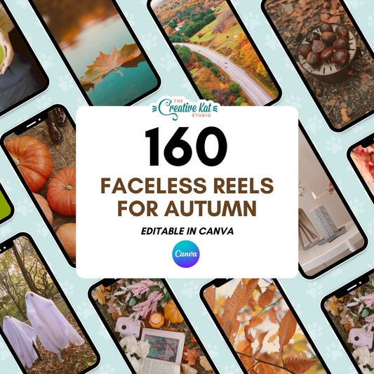 160 Faceless Autumn Reels Templates, with Bonus Story Templates