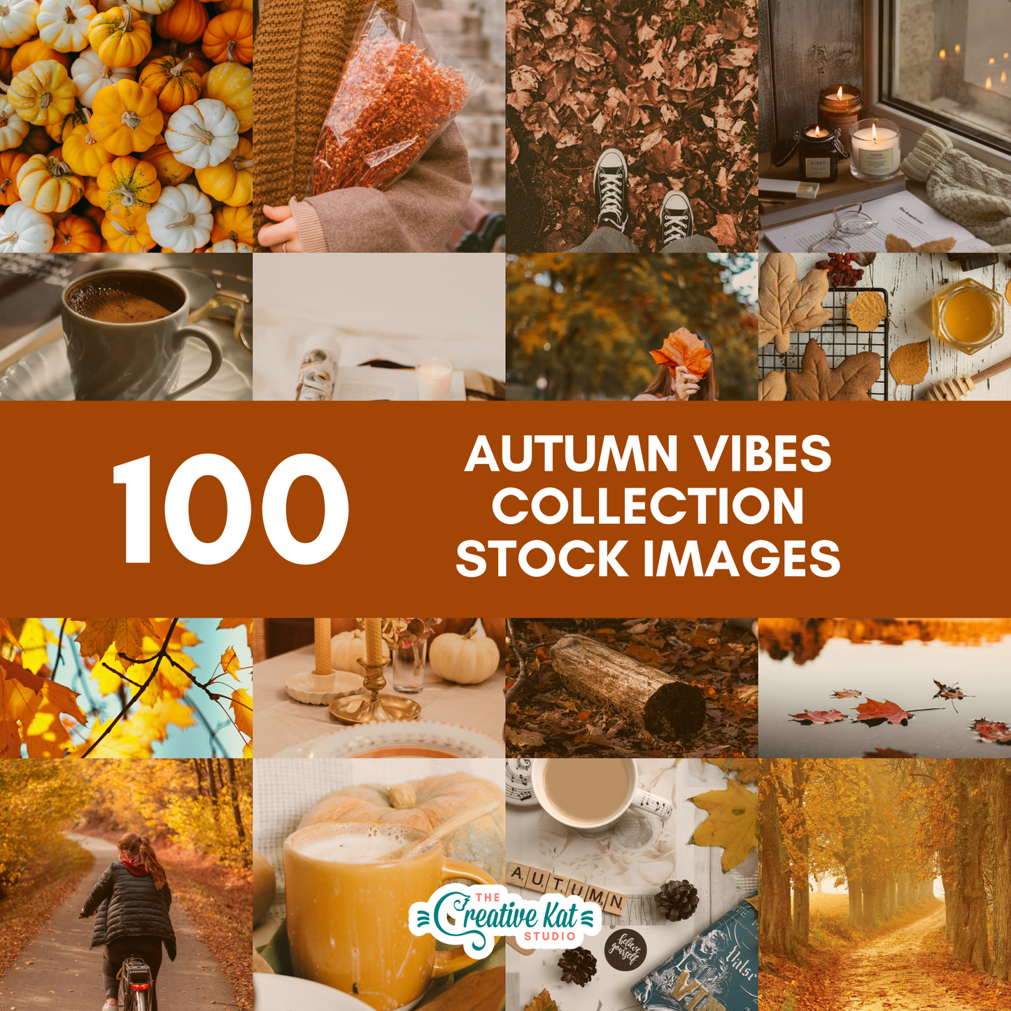100 Autumn Vibes Collection Stock Images